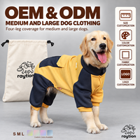 Sweat-shirt pour chien à quatre pattes en polyester, style color block, vêtements d'hiver pour animaux de compagnie
