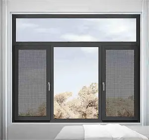 Termal mola alüminyum kanatlı pencere çift sertleştirilmiş cam alüminyum alaşımlı pencereler