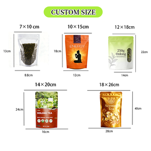 Custom Stand up Mylar Food Grade Reflective for <strong>Tea</strong> Heat Seal Resealable <strong>Tea</strong> Packaging Eco Friendly Compostable <strong>Tea</strong> Bag - Product Image 2