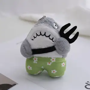 Cute Shark Plush Keychain Cartoon Tiny Ocean Sea stuffed animal Plush toys Doll Key Chain Toys Key Ring Pendant Bag Decoration