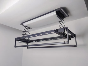 Quần áo Điện Sấy Giá siêu mỏng ánh sáng điều khiển từ xa bằng giọng nói tự động nâng quần áo gia đình sấy khô Kính thiên văn cực - Product Image 5