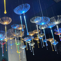 Lampe méduse extérieure étanche, lumière décorative colorée pour plafond de mariage, paysage lumineux en fibre optique, pissenlit