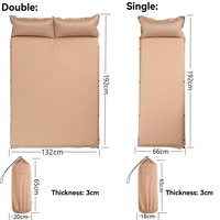 Vente chaude Matelas double léger Portable Gonflable automatique Coussin de couchage en mousse à mémoire de forme PVC pour la randonnée en plein air Voyage