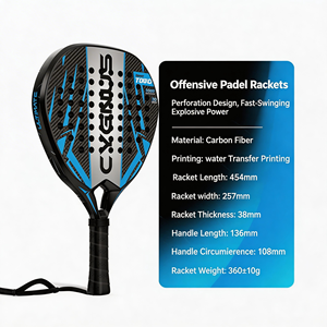 Raqueta de Pádel de Fibra de Carbono Completa 3K, Mango Antideslizante de Carbono Puro, Nylon Ecológico, para Tenis y Playa, Logotipo Personalizado OEM - Product Image 6