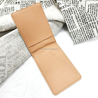 2024 Factory Vintage Contract Color PU Leather Cash Dull Polish Card Sleeve Bifold Leather Wallet para hombres