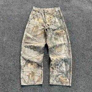 Cross-Border Factory Direct <b>Sale</b> 2025 Winter New Retro Casual Versatile Branch Washed Vintage Mid Painted Work Pants - Product Image 6