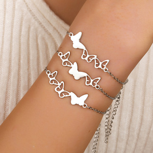 Collar de mariposa de acero inoxidable para mamá, diseño hueco elegante, regalo, joyería, accesorio de moda para mujer - Product Image 2
