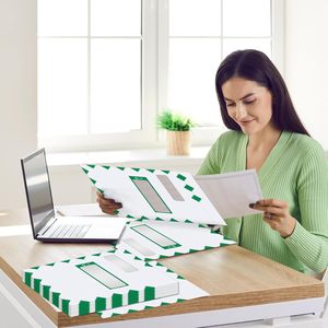 ซองจดหมายแบบมีหน้าต่างสองชั้น ปิดผนึกด้วยกาวในตัว สำหรับสำนักงาน ธุรกิจ ขนาด A3 ซองกระดาษแข็งมีหน้าต่าง - Product Image 6