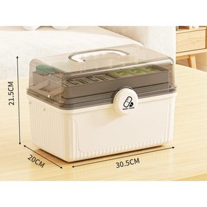 Sky-Touch 3-Hai Lớp Trong Suốt Có Thể Gập Lại Nhựa Y Học Hộp Lưu Trữ Với Có Thể Khóa Nắp Công Cụ Di Động Tổ Chức Và Thuốc Trường Hợp - Product Image 1
