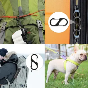 Custom S Type Carabiner Zipper Clip Anti-Theft Keep Zipper Closed Mini Keychain Hook Outdoor Camping Anti-Thef Backpack Buckle