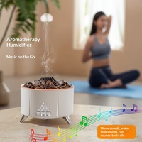 Diffuseur d'arômes à bruit blanc et effet flamme pour la maison, humidificateur intelligent entièrement automatique, diffuseur d'huiles essentielles à brancher, ultrasonique de bureau