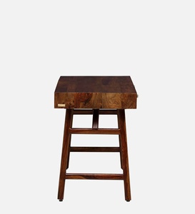 Bureaux d'ordinateur réglables modernes Zena en teck massif de haute qualité avec finition brun foncé pour le bureau, la maison et l'école - Product Image 5