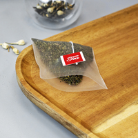 Sachets de thé en maille PLA avec cordon, grande capacité, personnalisables, en forme de pyramide