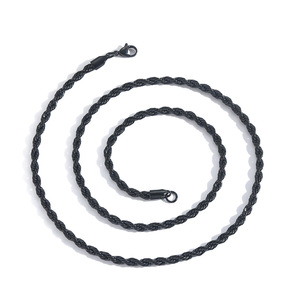Collana a Catena in Acciaio Inossidabile Placcato Oro 18k, Argento, Oro Rosa e Nero, Stile Hip Hop, Larghezza 2mm 3mm 4mm 5mm 6mm - Product Image 5