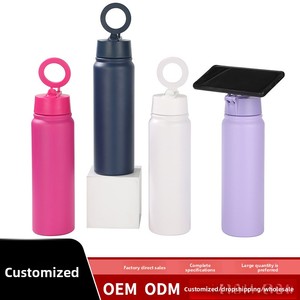 Thermos isotherme personnalisé avec couvercle magnétique, support de téléphone portable, en acier inoxydable 304, <span class=keywords><strong>pot</strong></span> spatial, portable pour l'extérieur et les voyages - Product Image 1