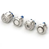 Diskon besar aluminium bioklisatik tahan air 16mm 19mm 22mm 25mm 30mm sakelar tombol tekan kustomisasi