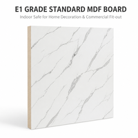 Panneau MDF standard de qualité E1, panneau de fibres à densité moyenne sûr pour l'intérieur, pour la décoration intérieure et la rénovation commerciale