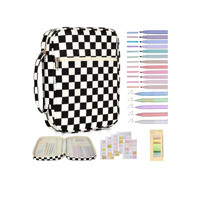 Tas Jinjing Alkitab Mewah Bahan Korduroi Grosir, Penutup Ritsleting, Set Tas Jinjing Katun Berlapis, Penyimpanan Multifungsi Kustom