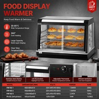 Vitrine chauffante pour aliments, vente directe d'usine, en acier inoxydable, chauffe-aliments électrique commercial, vitrine