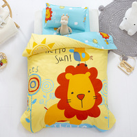 Nouveau concepteur ensembles de literie 100% coton enfants drap de lit dessin animé ensembles de literie école maternelle mignon 3 pièces/6 pièces bébé ensemble de literie