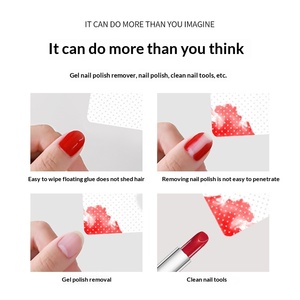 Tampons de coton pour le nettoyage des ongles, formes carrées, papillon, cœur - Dissolvant de <span class=keywords><strong>vernis</strong></span> à ongles, nettoyant pour colle à cils/bouches de flacons, emballage de base - Product Image 3
