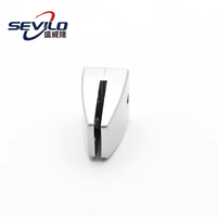 SEVILO SWL.1241 Pince de fixation supérieure pour cloison de bureau en alliage d'aluminium, alliage de zinc et verre acrylique, taille personnalisable, support métrique
