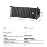 Système de sonorisation portable passif DBK Dual 8 pouces Line Array 1200W de puissance de pointe pour événements religieux