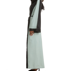Abito formale musulmano Ramadan <span class=keywords><strong>Abaya</strong></span> Dubai Abayas per abbigliamento donna a maniche lunghe Maxi abiti primavera autunno - Product Image 5