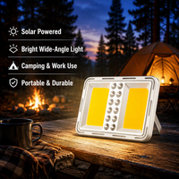 Nouvelle lampe de camping solaire transfrontalière, recharge USB, multifonctionnelle, support magnétique de fixation, lampe de travail COB