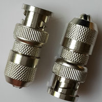 Adaptateur de connecteur BNC mâle femelle vers RCA mâle femelle, contact nickelé, 50/75 ohms, RG59/RG6