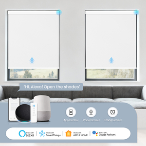 Stores enrouleurs motorisés sans perçage, sans fil, électriques, automatiques, avec batterie rechargeable, compatibles <span class=keywords><strong>Google</strong></span> WiFi et Alexa, télécommande - Product Image 3