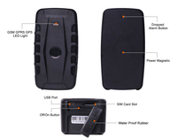 Traceur GPS de voiture TKSTAR TK918, GPS automobile portable avec batterie longue durée de 20000 mAh, carte SIM 2G, précision de 5 m et cartes mondiales