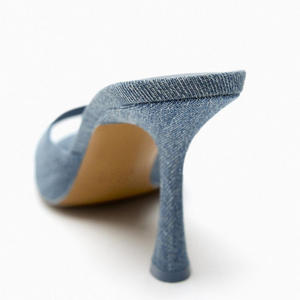 2023 Nuove Scarpe da <span class=keywords><strong>Donna</strong></span> Autunnali all'Ingrosso, <span class=keywords><strong>Ciabatte</strong></span> con Tacco Alto <span class=keywords><strong>in</strong></span> Denim <span class=keywords><strong>Blu</strong></span> Navy alla Moda - Product Image 6