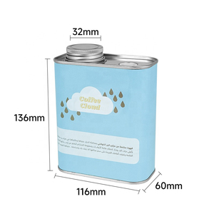 Empaque de Lata para Café en Polvo, Venta al por Mayor, 150g, Lata Cuadrada de Metal con Tapa de Rosca Sellada, Acabado Mate, para Leche, Chicle, Pan - Product Image 1