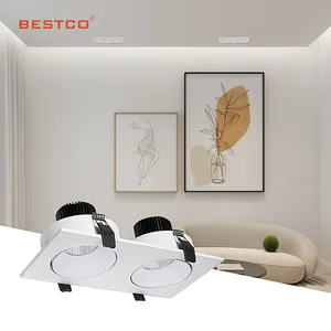 Nouveau design 12W Smart LED Spot lampe Style européen intérieur magasin bureau éclairage encastré monté pour bureau à domicile IP20 évalué