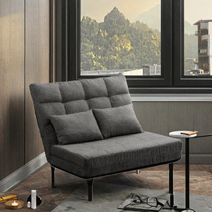 Japanese Style Two-Seater Low Floor <b>Sofa</b> <b>Bed</b> Stylish Broadband Cushion Floor Chair for Apartment or Hotel Use Fabric Material - Product Image 3