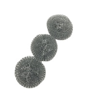 Éponges de nettoyage en laine d'acier éponge à récurer en fil métallique éponge à récurer robuste en acier inoxydable argent sac Opp Durable