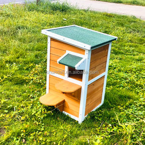 SDCH008-Yellow yeni bak ahşap kedi evi kafes popüler satış öğesi kedi kule evi - Product Image 5