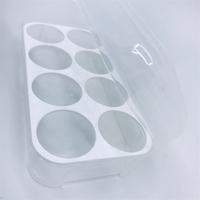 Boîte de rangement pour œufs en plastique transparent de haute qualité à 8 compartiments, organisateur d'œufs divisé pour réfrigérateur et cuisine