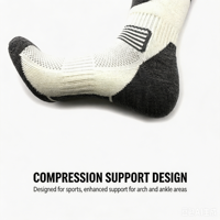 Chaussettes épaisses en laine mérinos thermique, respirantes, avec revers rembourré, absorption des chocs, pour sports d'hiver, ski, snowboard, plein air