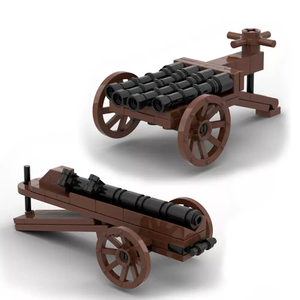Blocs de construction compatibles MOC pour mini-figurines - Canons vintage, canons à bombes, obus - Modèles de scènes à assembler - Jouets de construction - Product Image 2