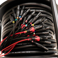 Cable de Audio Portátil en Carrete, 8/16/24/32 Canales, Cable de Audio XLR Multicore en Tambor, 20m 30m 50m
