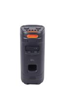 Altavoz Bluetooth portátil electrónico con sonido estéreo de 100W, doble woofer de 6'', DSP y audio de alta calidad.
