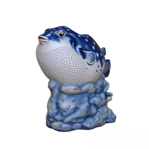 <span class=keywords><strong>Taza</strong></span> <span class=keywords><strong>de</strong></span> Cóctel con Diseño <span class=keywords><strong>de</strong></span> Organismos Marinos, Venta al por Mayor, OEM, ODM, Personalizada, Vajilla <span class=keywords><strong>de</strong></span> Cerámica con Tema Oceánico, Azulejo Azul, Pez Globo en <span class=keywords><strong>Roca</strong></span>, <span class=keywords><strong>Taza</strong></span> Tiki - Product Image 3