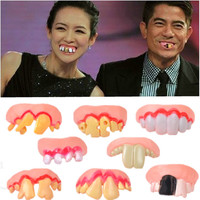 Dents de vampire et de zombie amusantes, fausses dents en plastique, jouet de farce pour le poisson d'avril, ensemble de blagues d'Halloween, vente en gros pour fêtes, pour filles de 14 ans