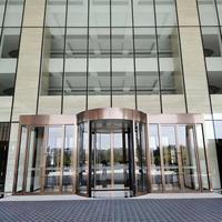 Porte tournante automatique en verre, entrée rotative en aluminium, pour hôtel, bureau, bâtiment commercial, hall, rotunde