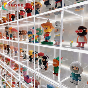 Vitrine d'exposition en acrylique lumineuse à LED personnalisée, multi-niveaux, pour figurines, présentoir de vente au détail en acrylique éclairé à plusieurs compartiments - Product Image 3