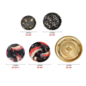 Sunzza Tùy Chỉnh Ngăn Nông Vòng Sushi Thực Phẩm Nhựa Tấm Lớn Lên Bìa Dùng Một Lần Sushi Khay Với Nhật Bản Thiết Kế - Product Image 2