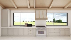 Mueble de Cocina Zofa, Gabinete de Almacenamiento Modular Blanco de Madera de Lujo para Cocina Moderna de Villa - Product Image 3