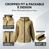 Blouson bomber court à capuche pour femme avec poches à rabat boutonnées et ourlet élastique – Vêtement d'extérieur décontracté – Vente en gros directe usine – Tailles personnalisées